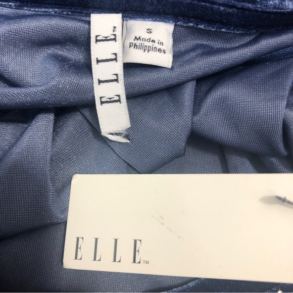 Elle Crepe Knit Velvet Tee NWT Small - Picture 5 of 7